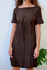 Seventies Chocolate Knit Dress