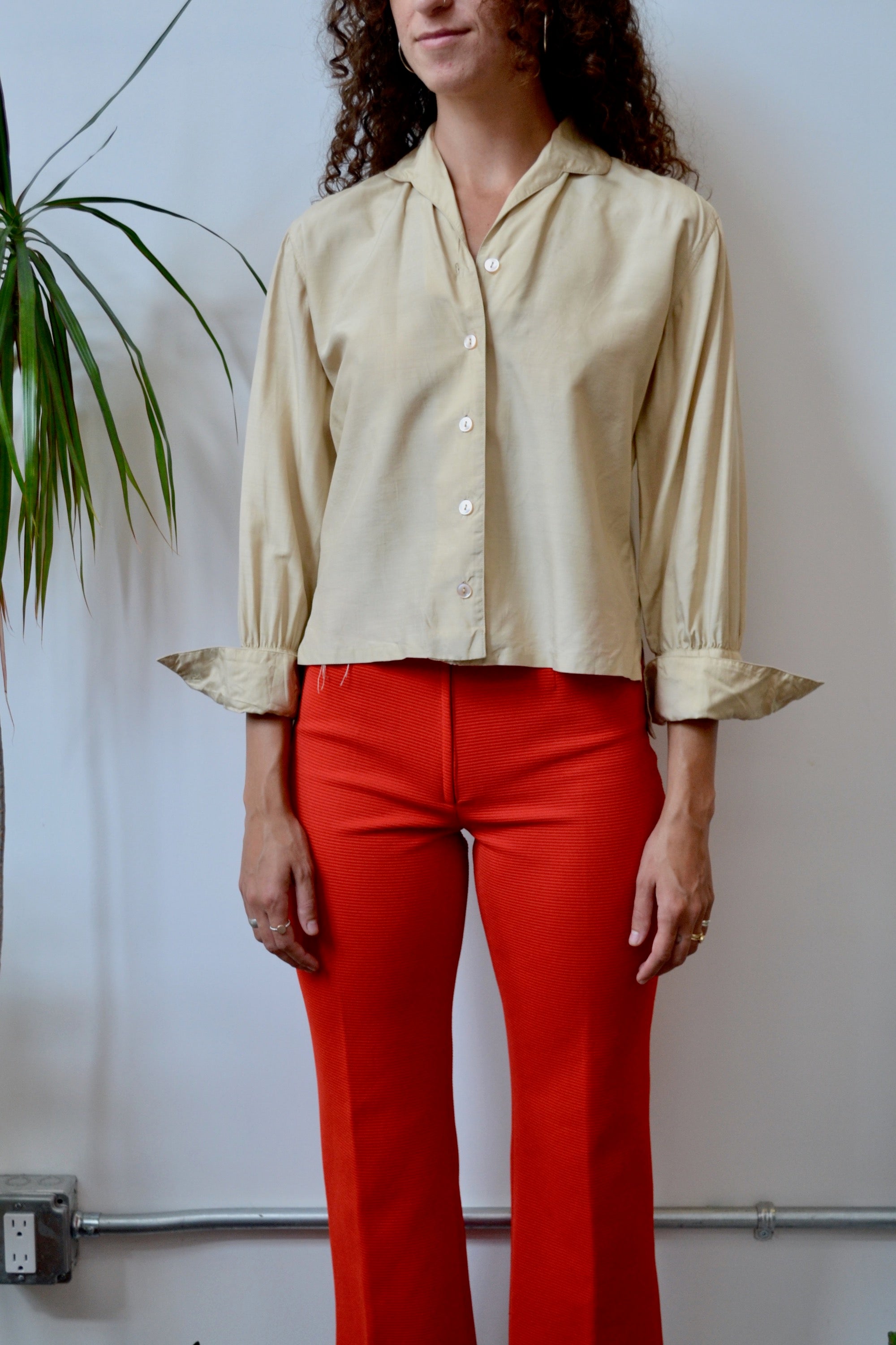 Eatons Beige Silk Blouse