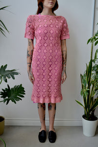 Special Pink Crochet Shift Dress