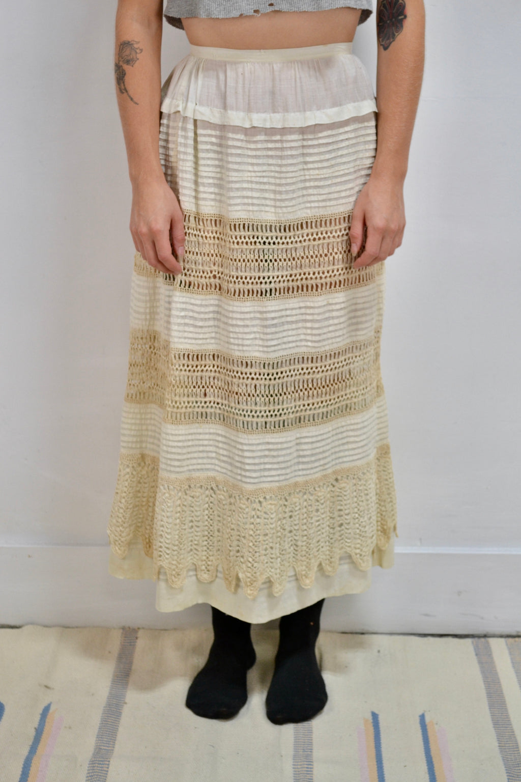 Antique Crochet Lace Skirt