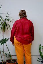 Cherry Silk Button Up