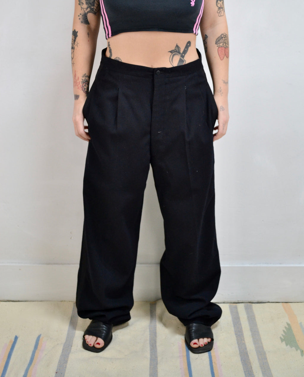 Vintage Black Uniform Trousers