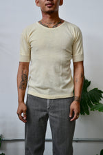 Cream Wool Thermal Tee