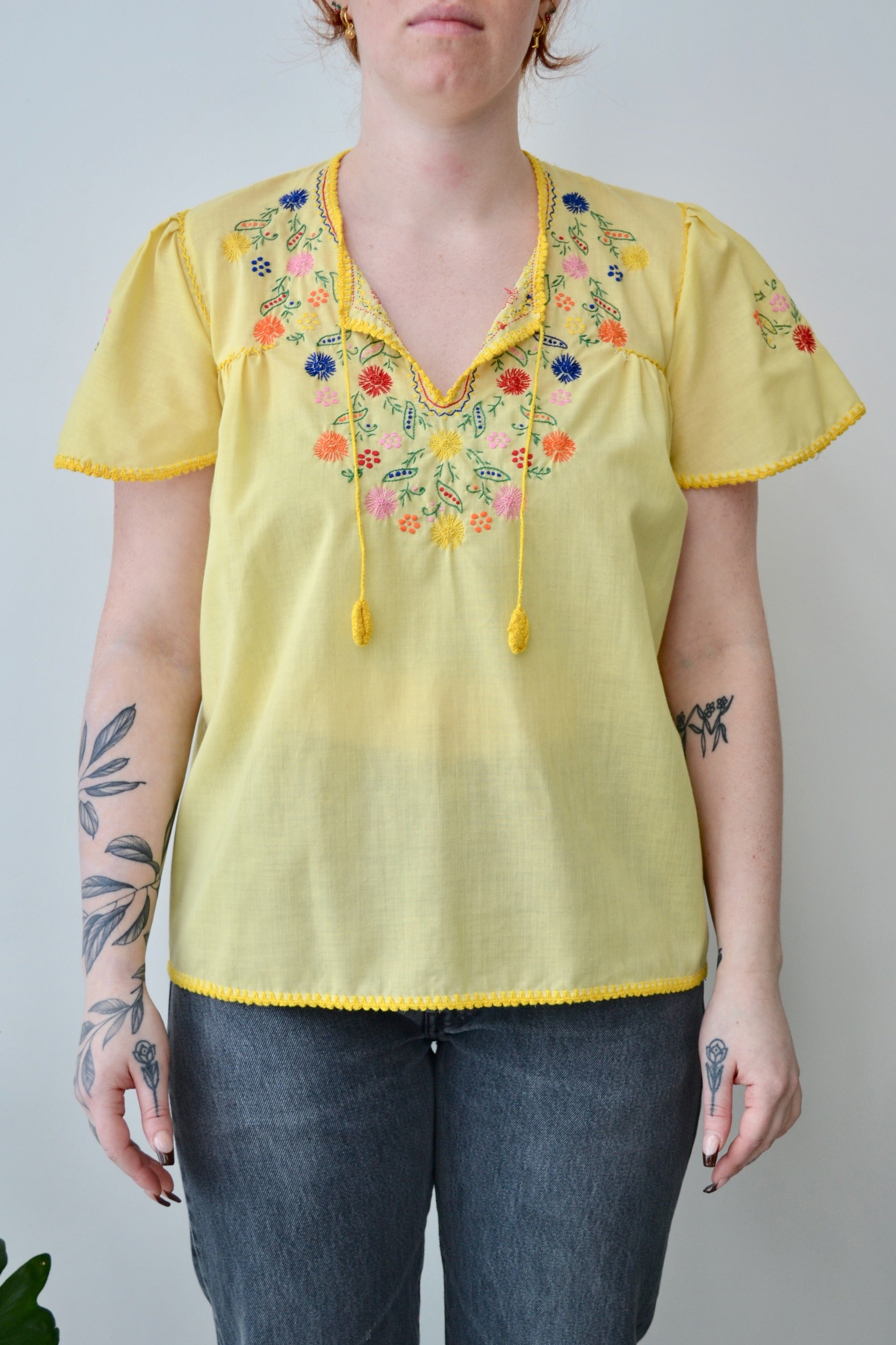 floral peasant blouse