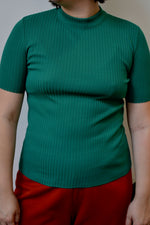 Emerald Ribbed Top