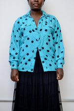 90s Silk Polkadot Blouse