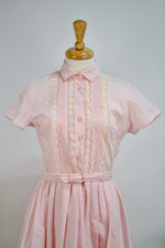 Baby Pink 50s Cotton Day Dress