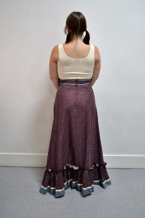 Plum Gunne Sax Floral Maxi