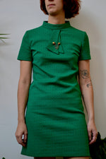 Textured Emerald Shift Dress