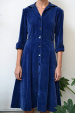 Blue Velvet Fifties Dress