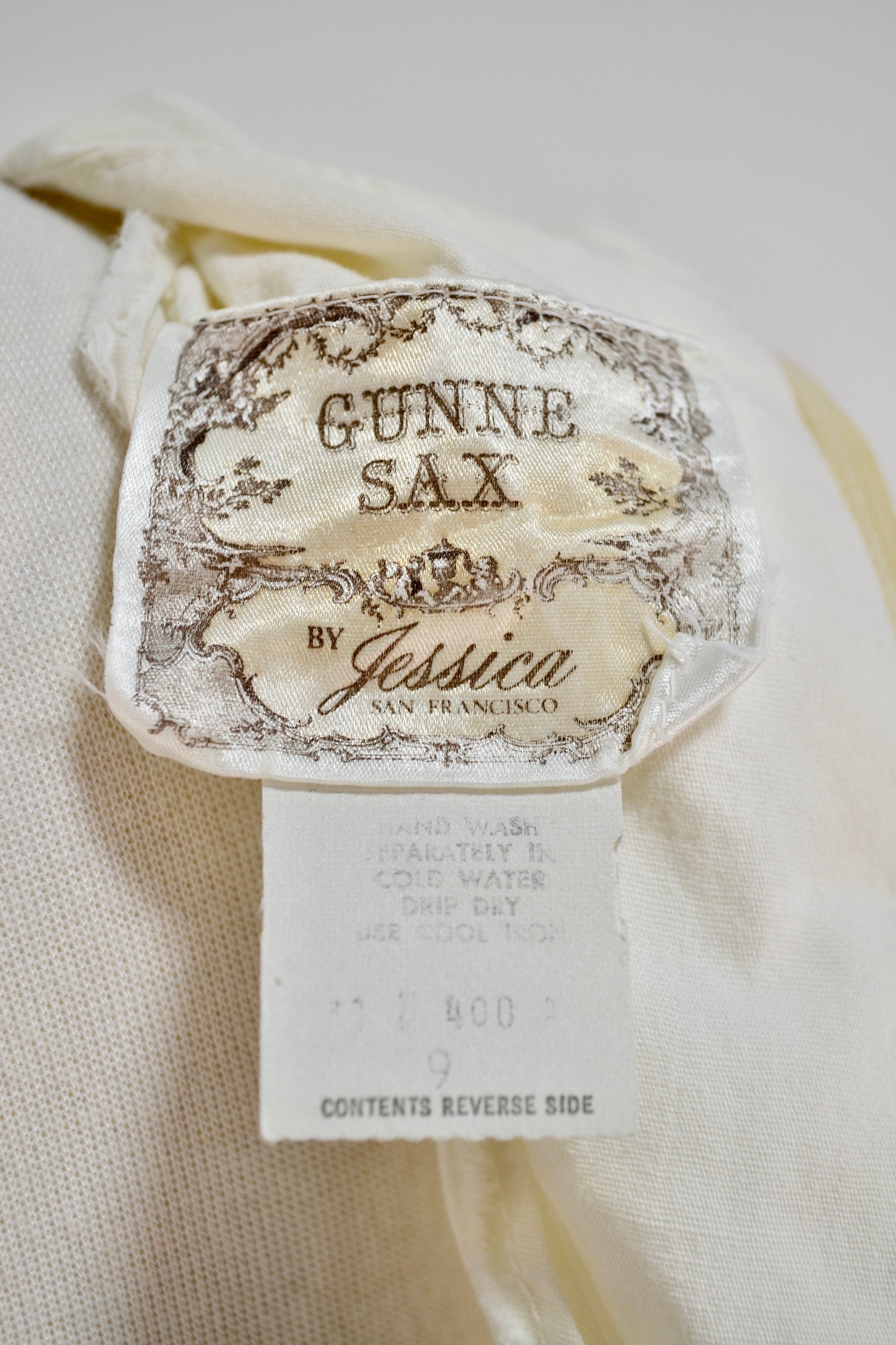 White Cotton Gunne Sax Gown