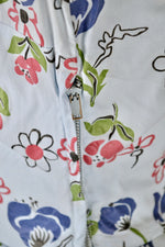 Fifties Blue Cotton Floral Dress