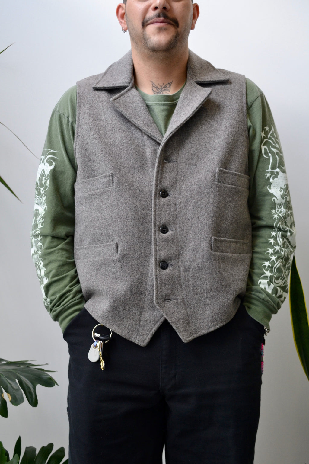 Grey Wool Filson Vest