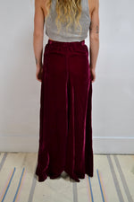 Magenta Velvet Trousers