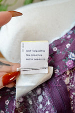Seventies Purple Floral Gunne Sax Prairie Dress