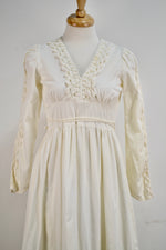 White Cotton Gunne Sax Gown