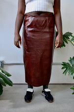 Chocolate Leather Maxi