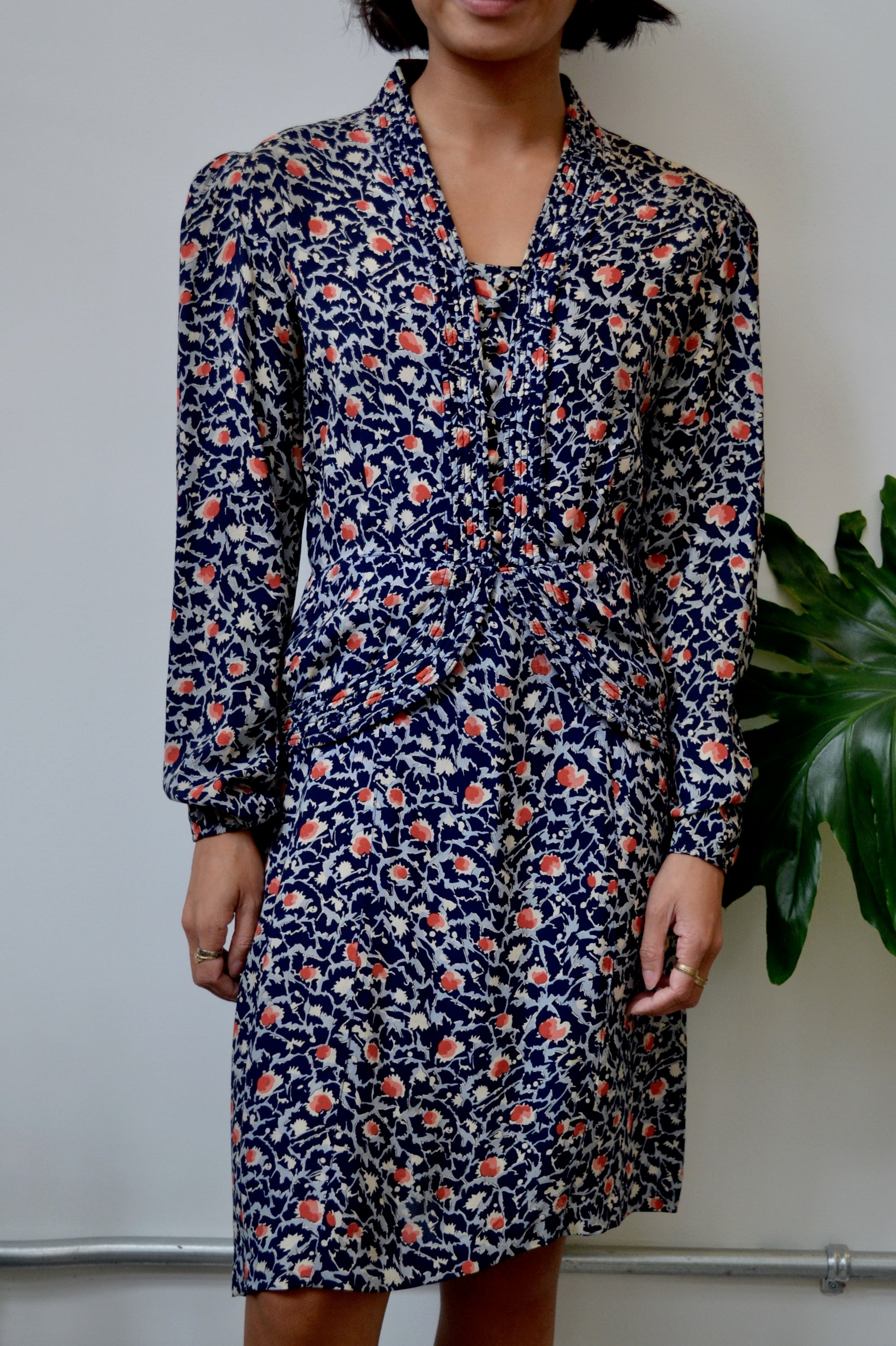 Berry Forties Cold Rayon Dress