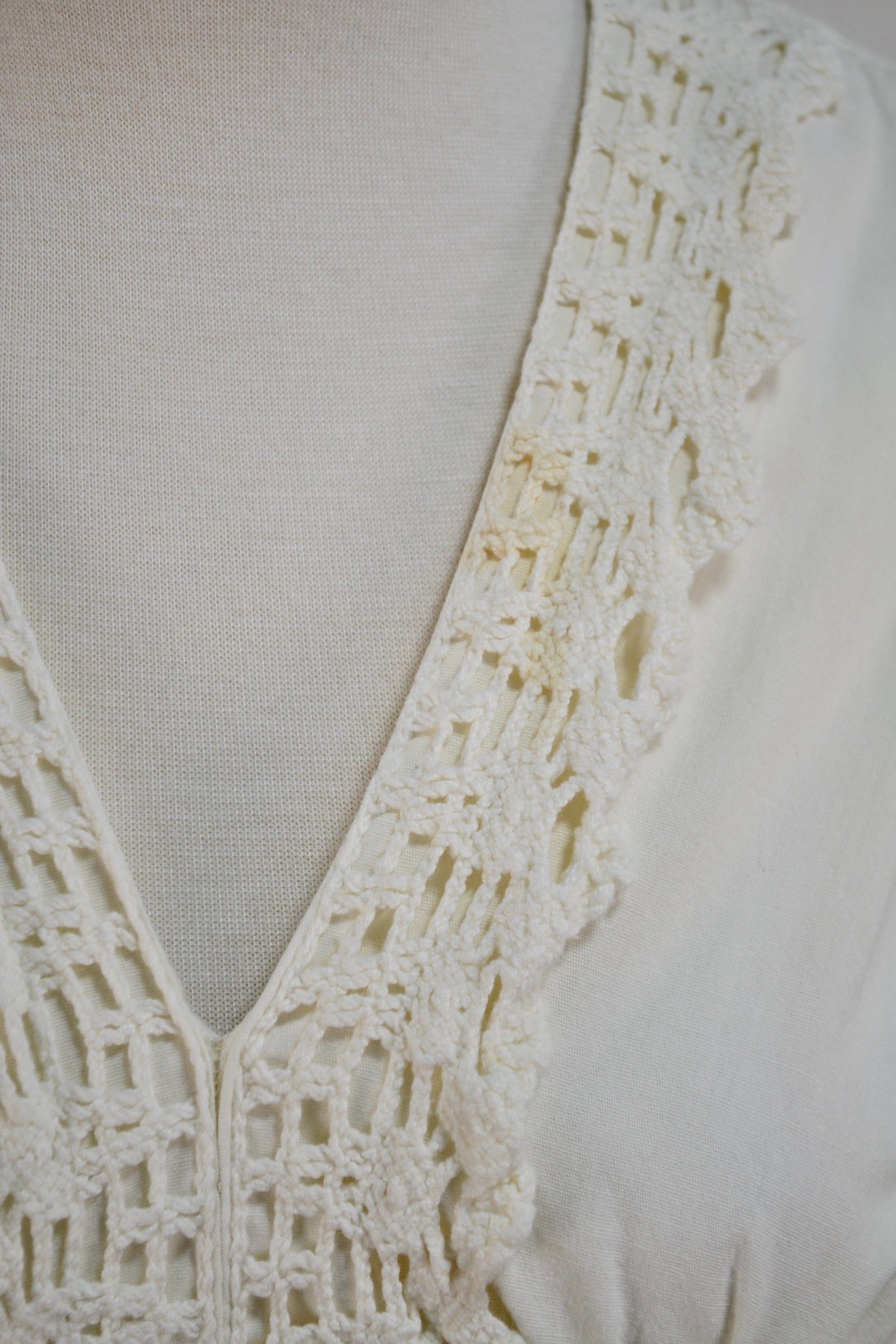 White Cotton Gunne Sax Gown