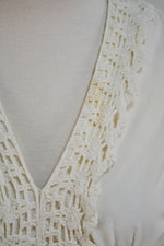 White Cotton Gunne Sax Gown