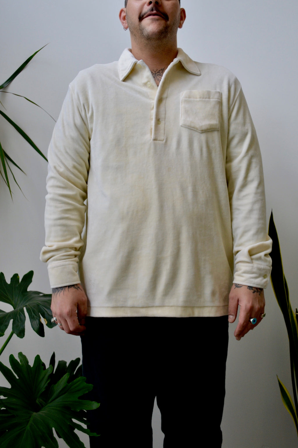 Wimbledon Cream Velour Polo