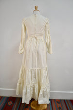 White Cotton Gunne Sax Gown