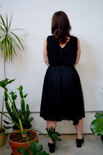 Fifties/Sixties Black Silk Chiffon Dress