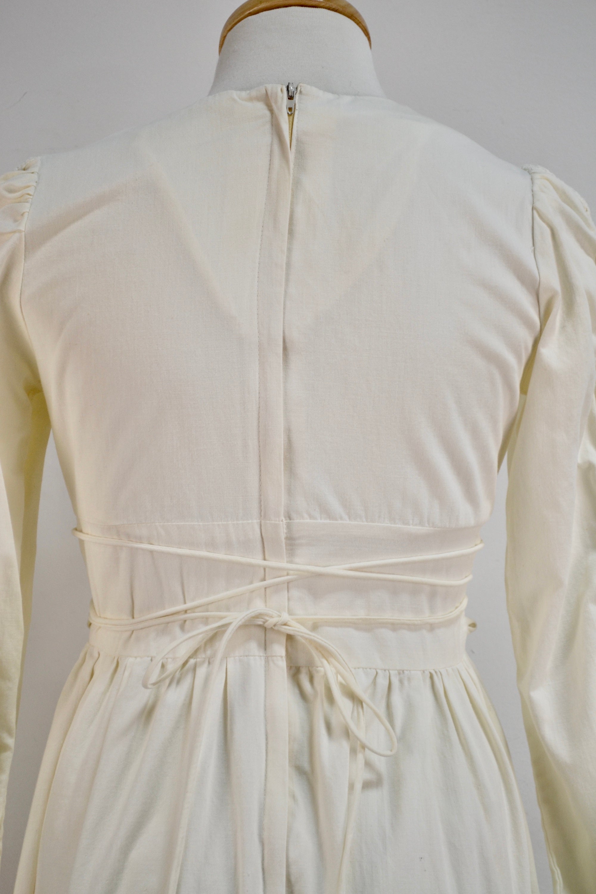 White Cotton Gunne Sax Gown