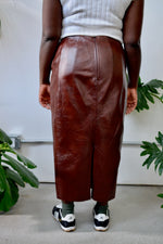 Chocolate Leather Maxi