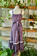 Seventies Purple Floral Gunne Sax Prairie Dress