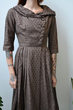 Fifties Milk Chocolate Polka Dot Dress