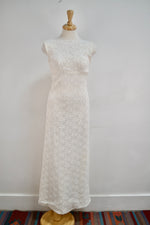 Sixties/Seventies Crochet Lace Empire Waist Dress