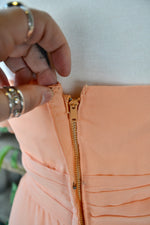 Gorgeous Drapey Chiffon Peach Party Dress