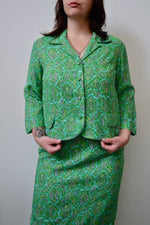 Sixties Paisley Skirt Suit