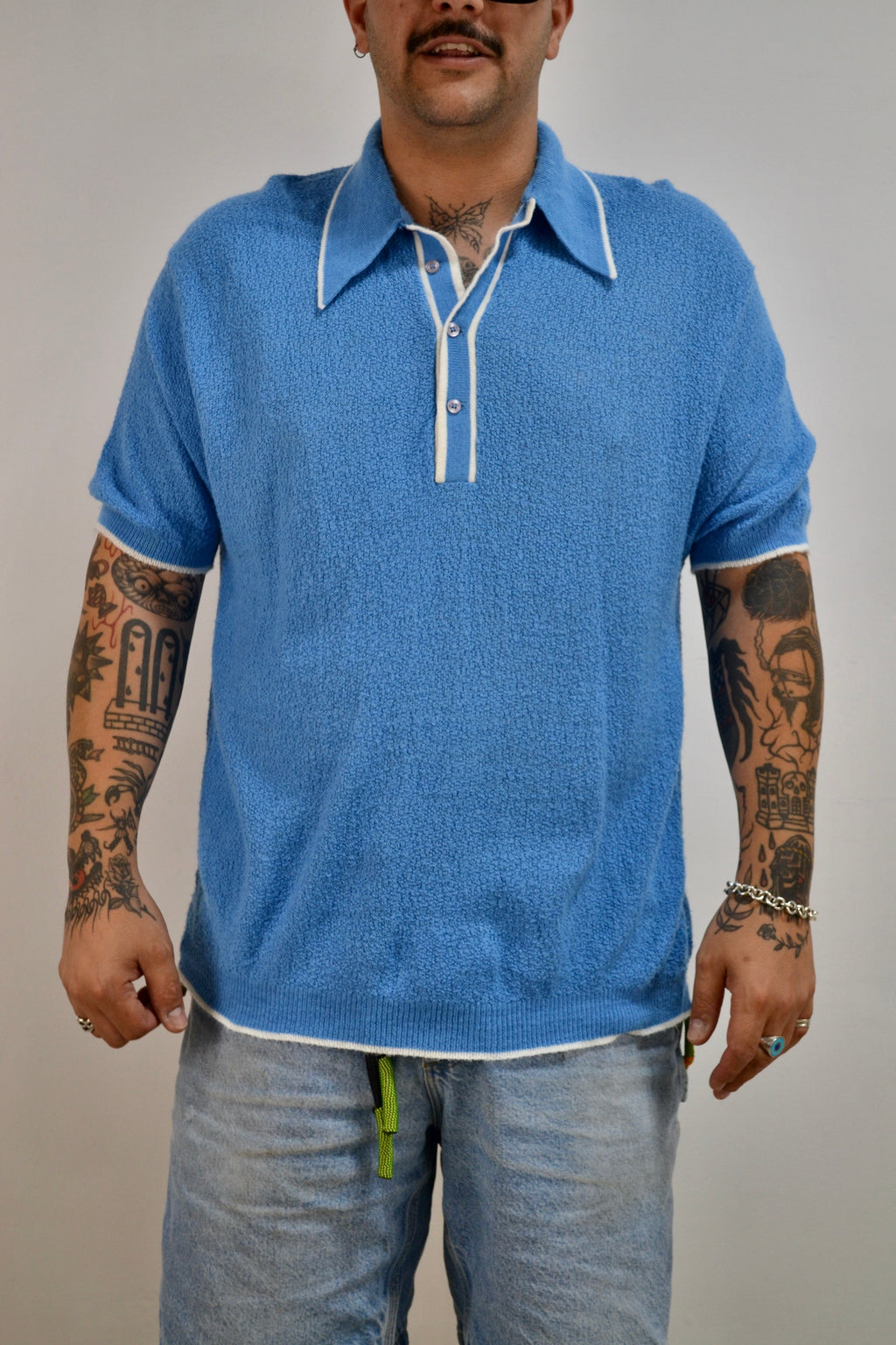 Sky Blue Knit Shirt