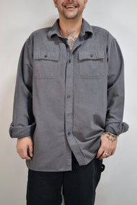 Dark Grey Chamois Cloth Button Up