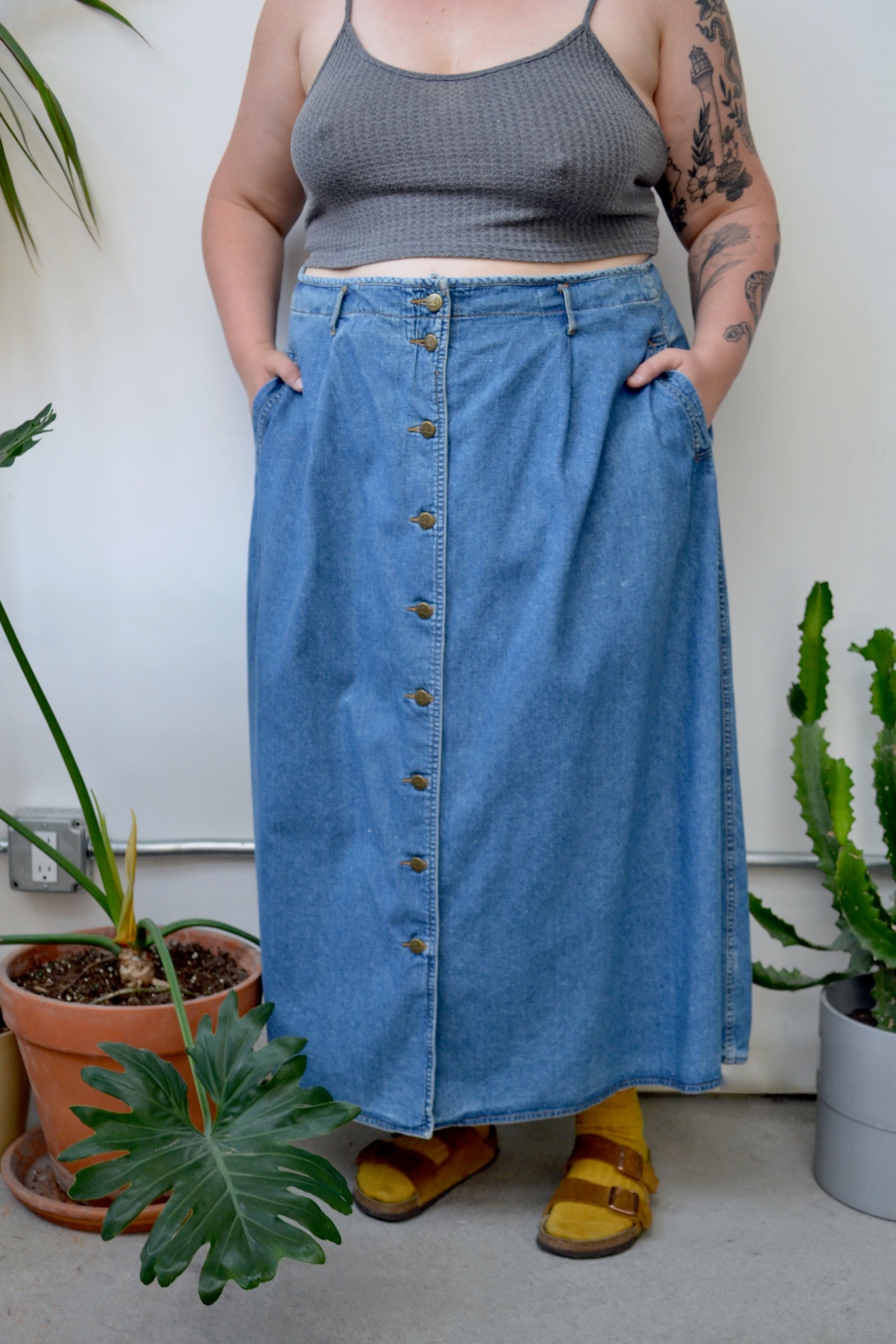 Denim Maxi Skirt