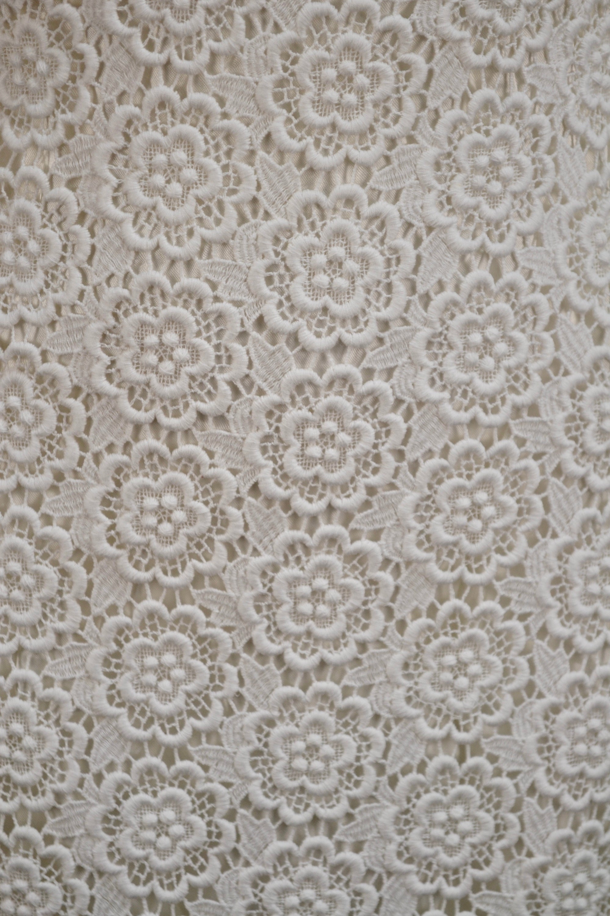 Sixties/Seventies Crochet Lace Empire Waist Dress