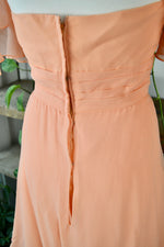 Gorgeous Drapey Chiffon Peach Party Dress