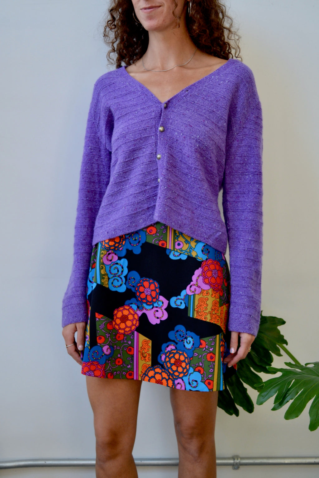 Grape Speckle Cardi