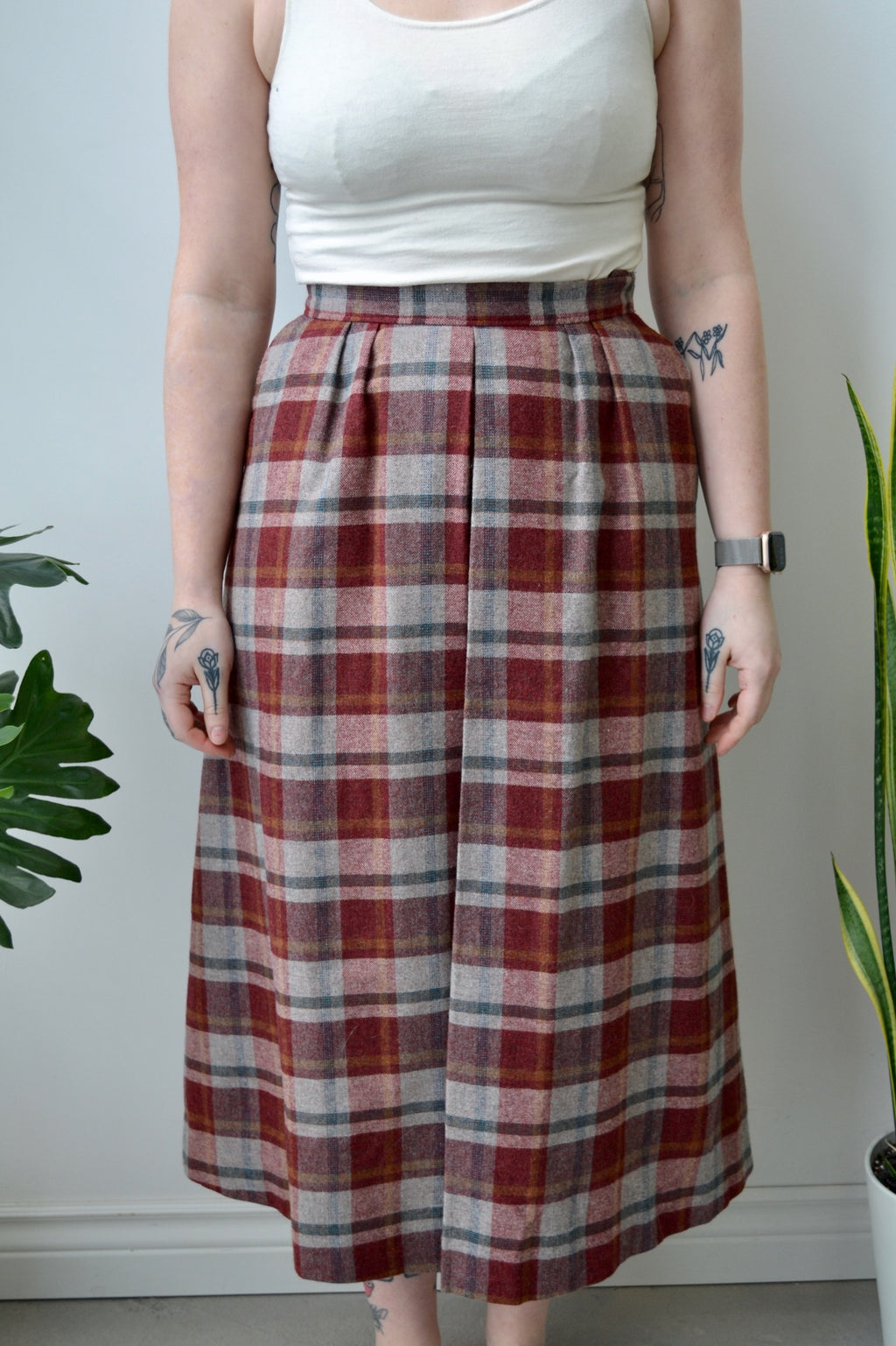 Rosehip Plaid Skirt