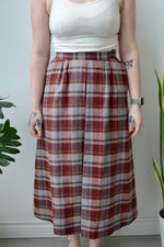 Rosehip Plaid Skirt