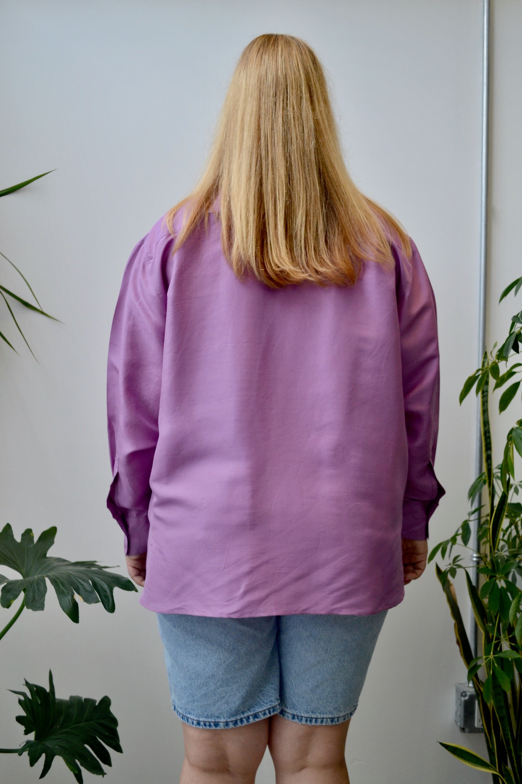 Lilac Silk Blouse