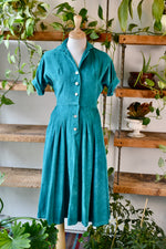 50s Teal Cord Dress