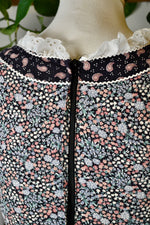 Gunne Sax Black Floral Prairie Dress