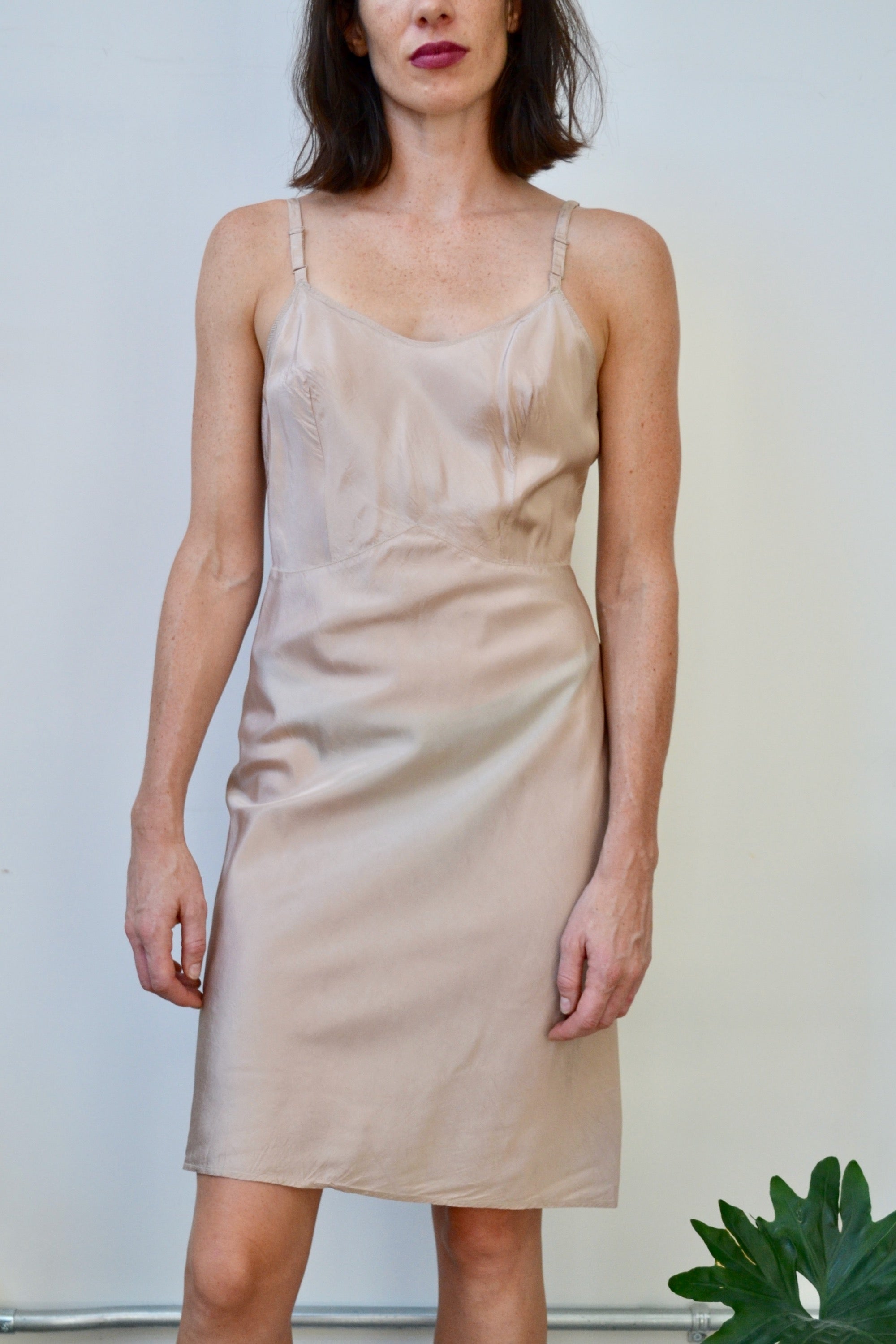 Dusty Rose Taffeta Slip