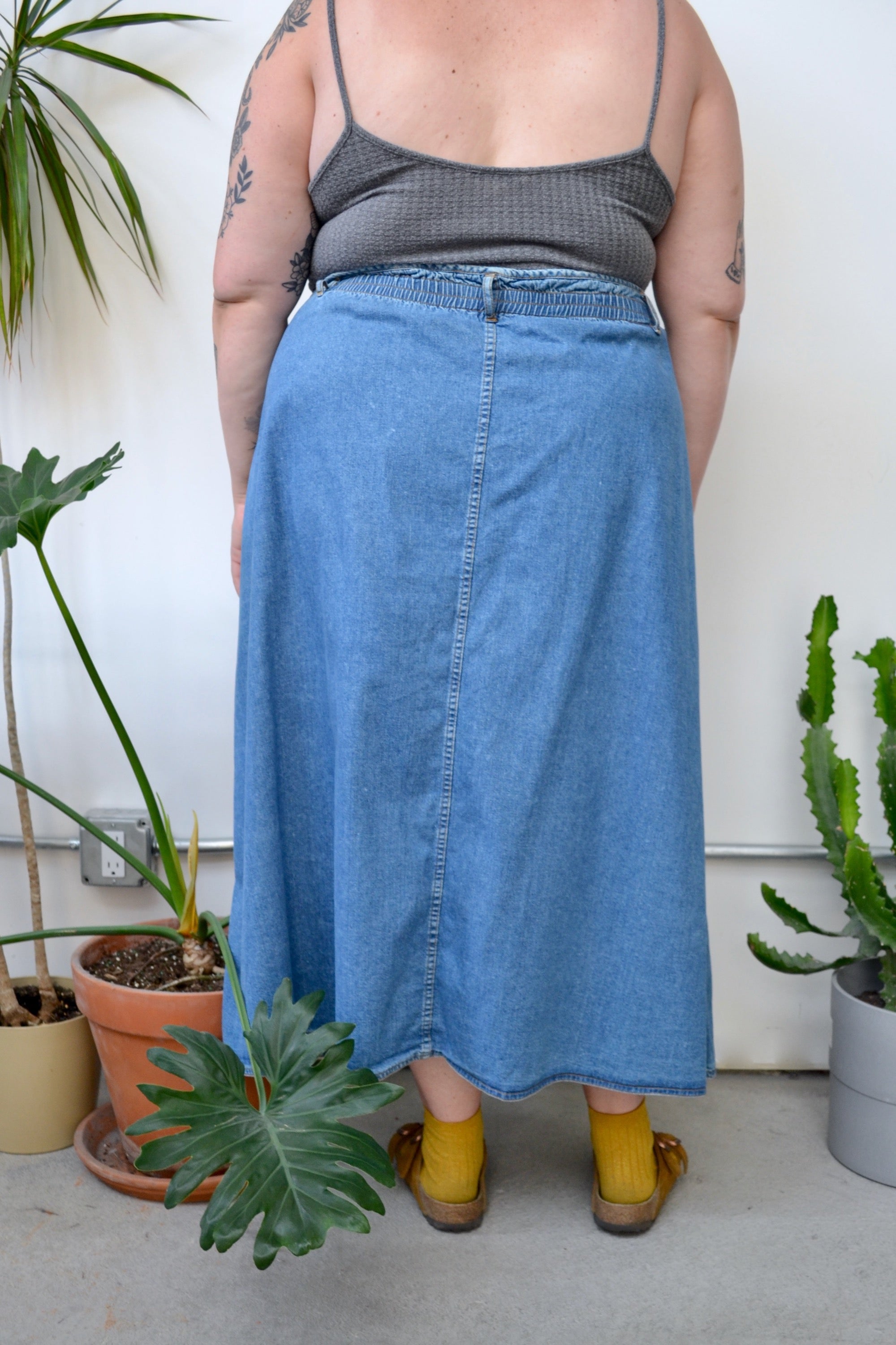 Denim Maxi Skirt