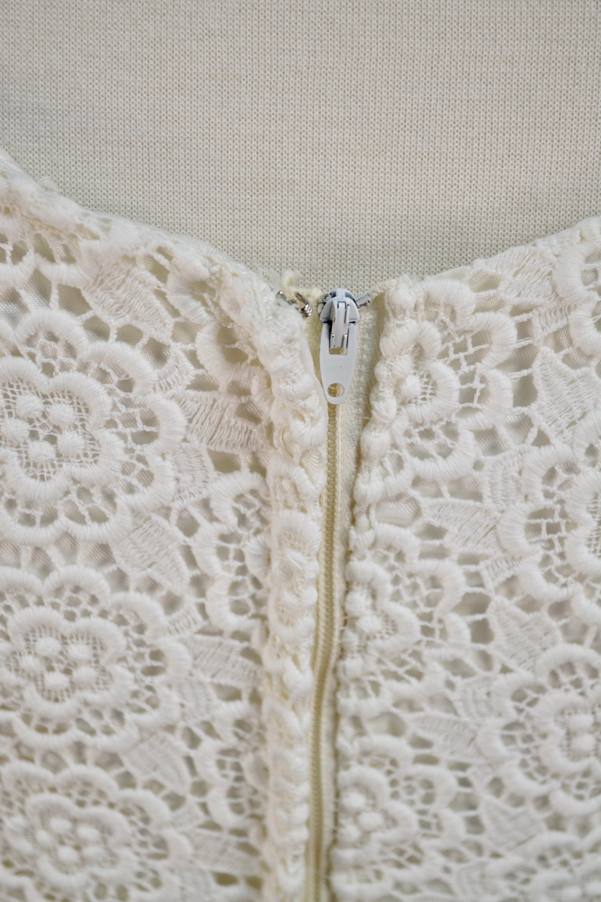 Sixties/Seventies Crochet Lace Empire Waist Dress