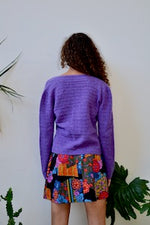 Grape Speckle Cardi