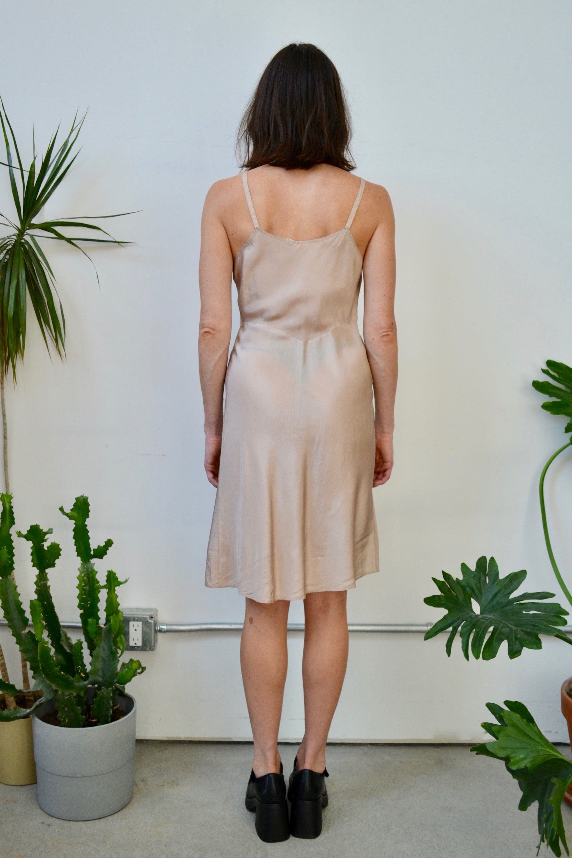 Dusty Rose Taffeta Slip